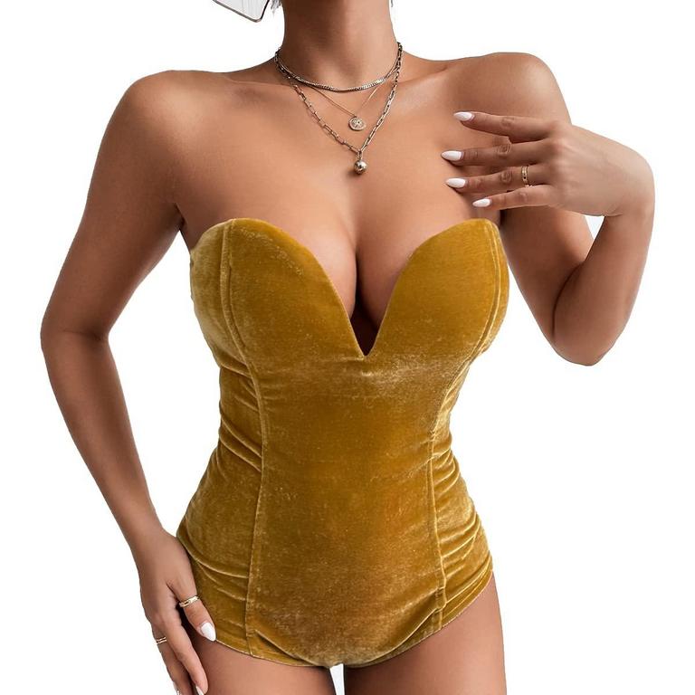 CLOTHINK VELVET BODYSUIT