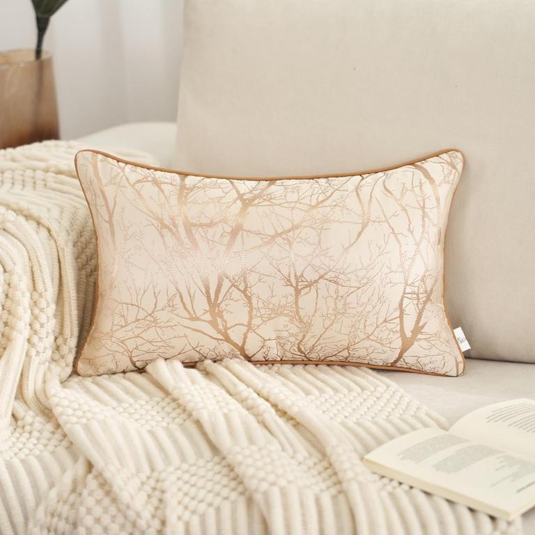 AECKSELF BEIGE PILLOW COVER 12"X20"