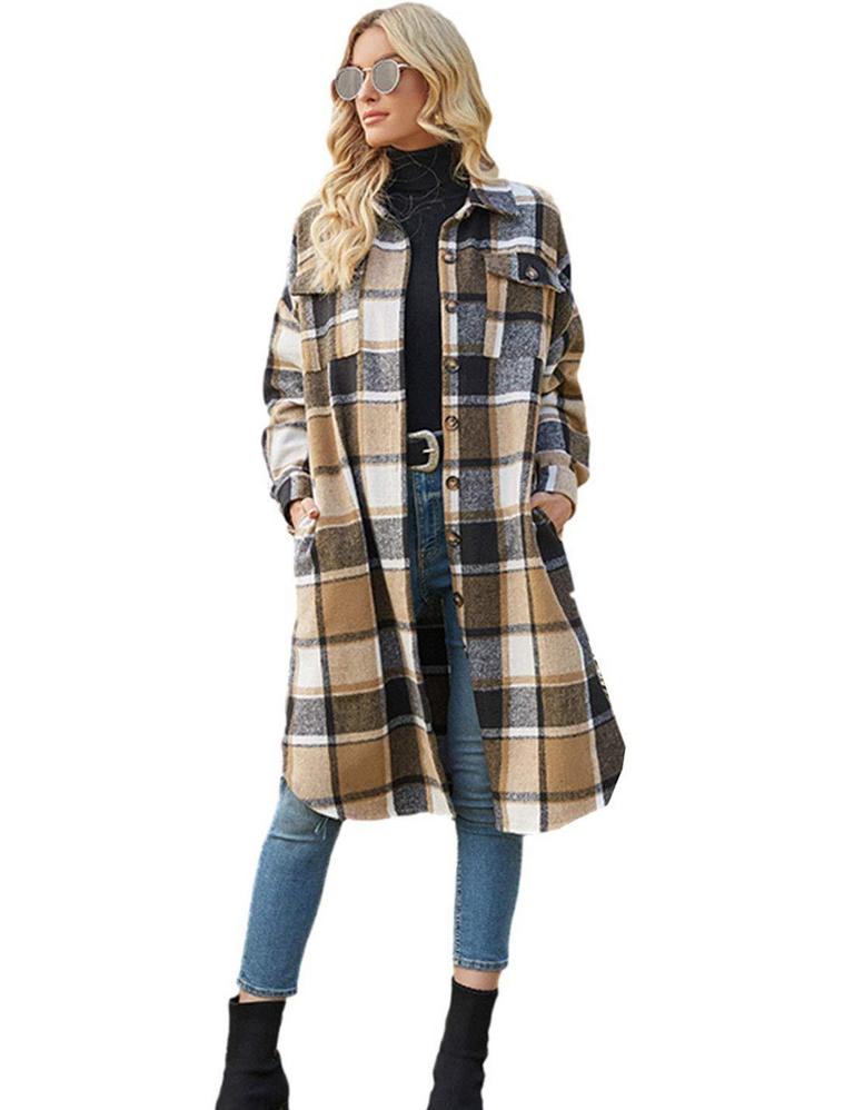 PUWEI XL PLAID SHACKET