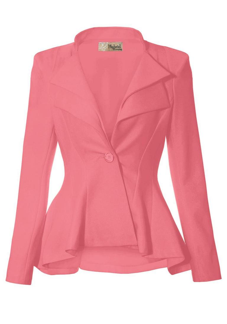 HYBRID CO L PEPLUM BLAZER