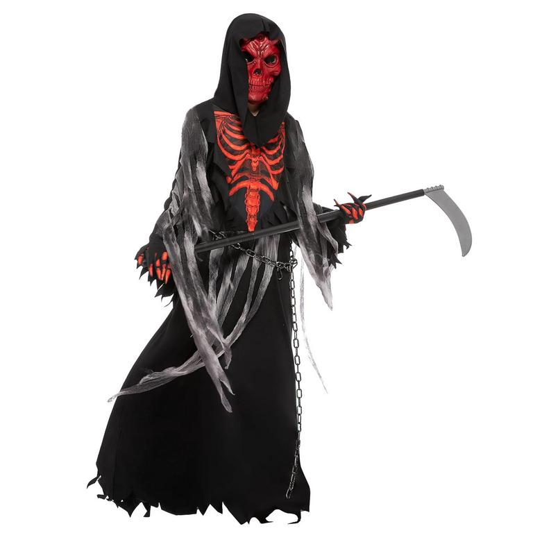 BOYS RED SKULL REAPER COSTUME S 5-7