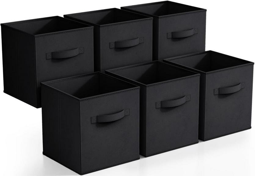 SORBUS BLACK STORAGE CUBES 6PK