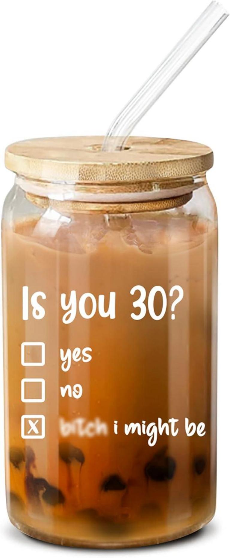 30TH BIRTHDAY 16OZ GLASS CUP