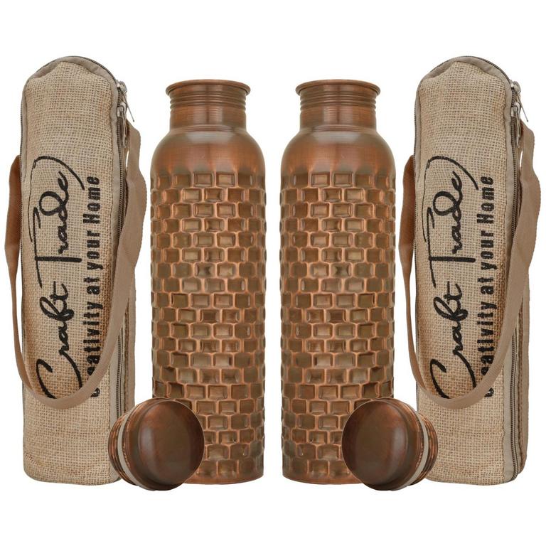 COPPER WATER BOTTLE SET
