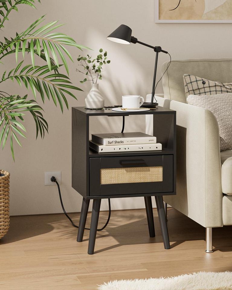 AOBAFUIR NIGHTSTAND BLACK