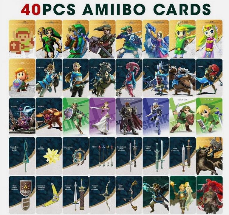 UNRESTRAIN 40PCS ZELDA AMIIBO CARDS