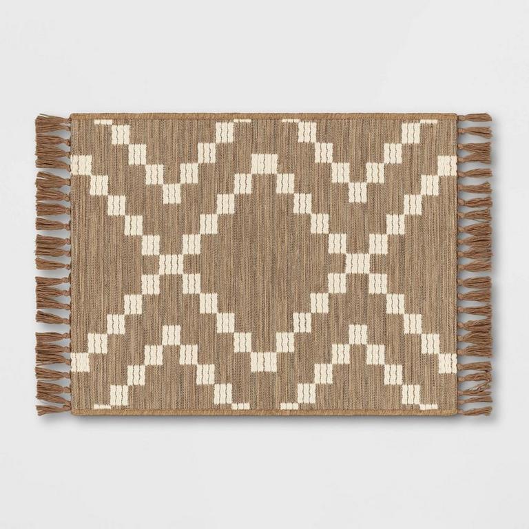 THRESHOLD CHECK DIAMONDS RUG 7FT X 5FT