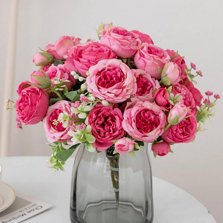 ASTRYAS PINK FAKE PEONY BOUQUETS 3PK