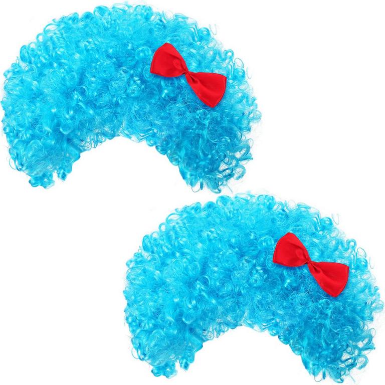 JUTOM BLUE AFRO WIGS