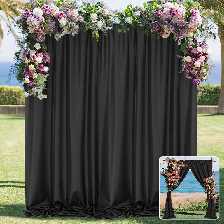 BLACK BACKDROP CURTAIN