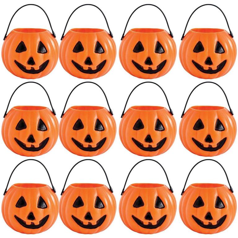 AMSCAN PUMPKIN PAILS 2.5" 12PK