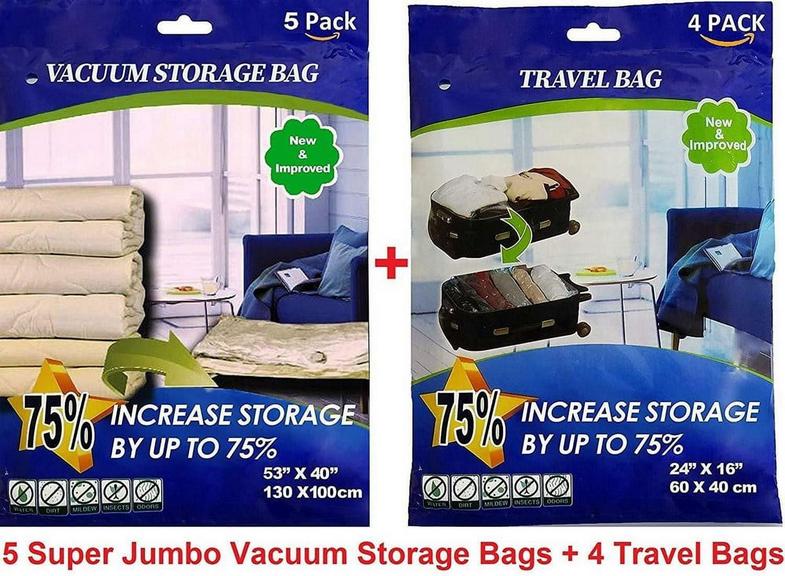 QQBED 9PK SUPER JUMBO VACUUM BAGS