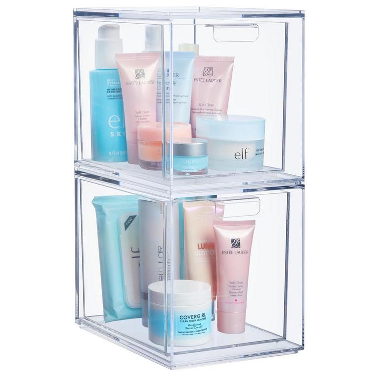 2PK CLEAR ORGANIZER BINS
