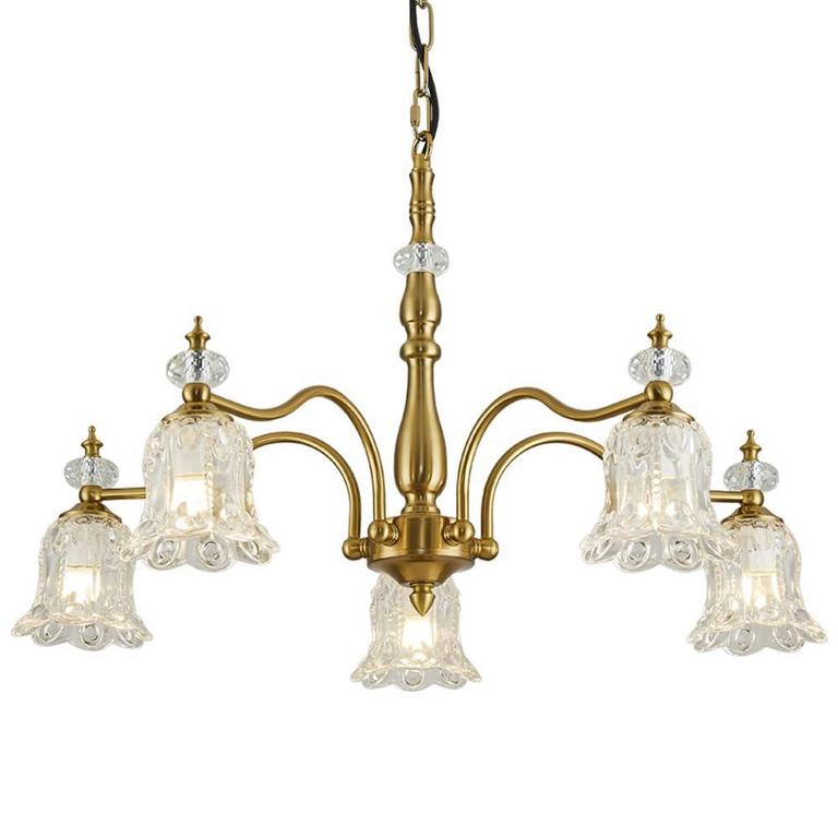 TELAFLY 5-LT GOLD CHANDELIER