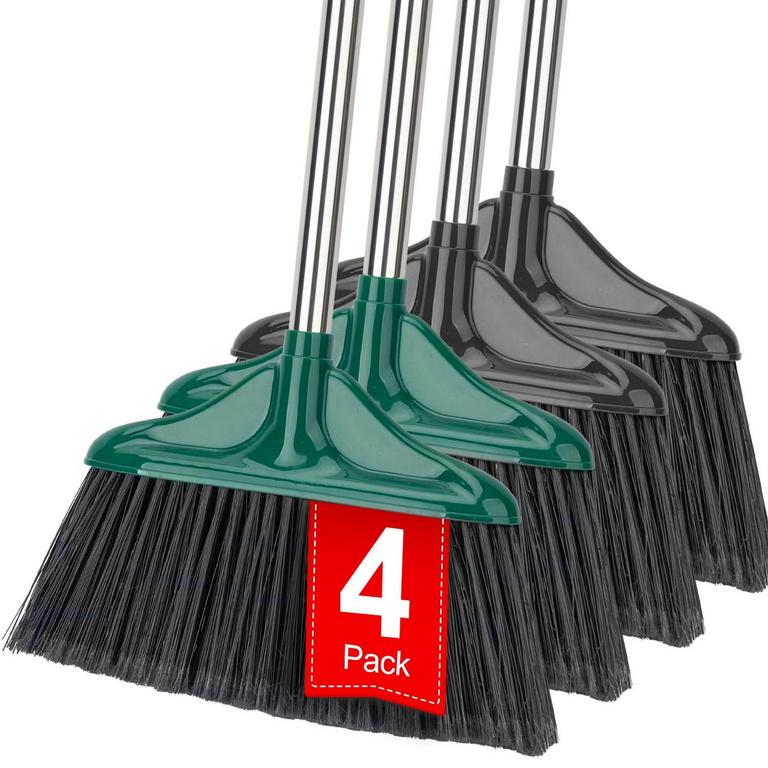 4PK HEAVY DUTY BROOMS