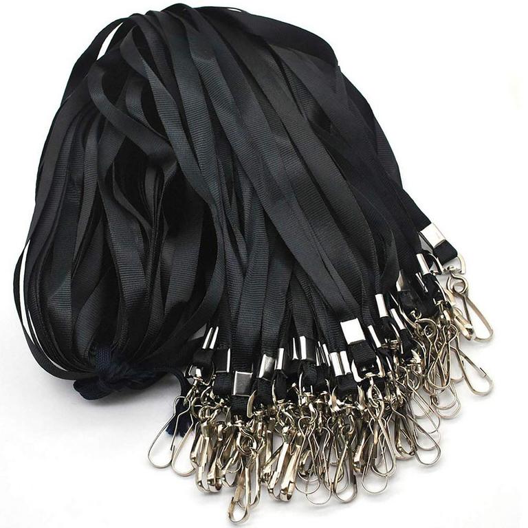 BEEBEL LANYARDS 100 PCS BLACK