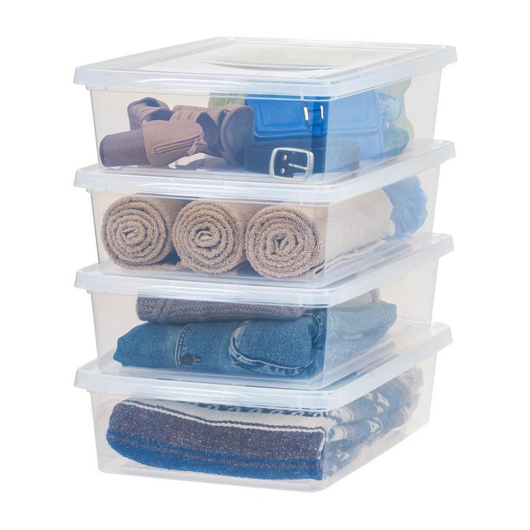 MAINSTAYS 28QT STORAGE BINS 4PK