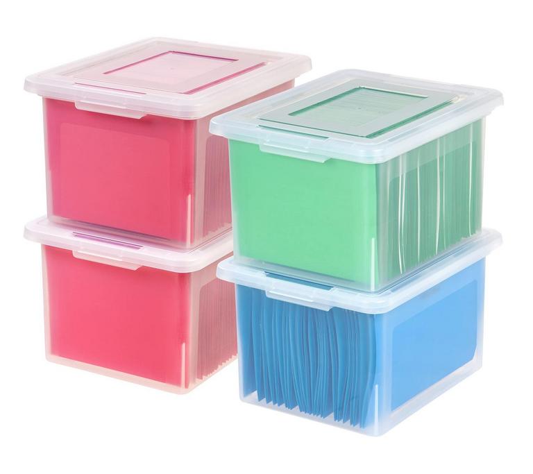 IRIS FILE BOX PLASTIC 4 PK