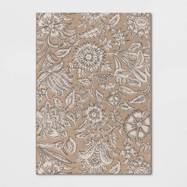 THRESHOLD FLORAL RUG 7FT X 5FT