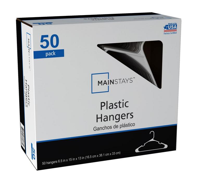 3 MAINSTAYS 50PK CLOTHING HANGERS