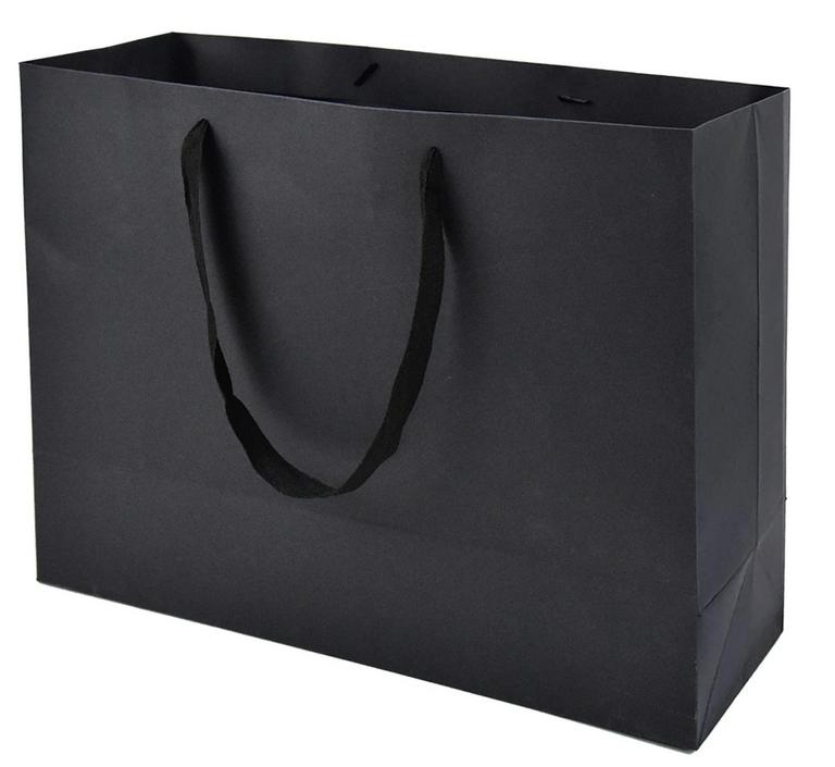 HUAPRINT BLACK PAPER BAGS 30PK