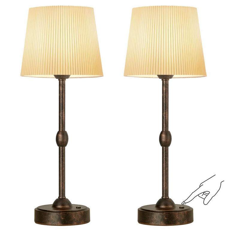 RORIA CORDLESS TABLE LAMPS 16.3IN 2PK