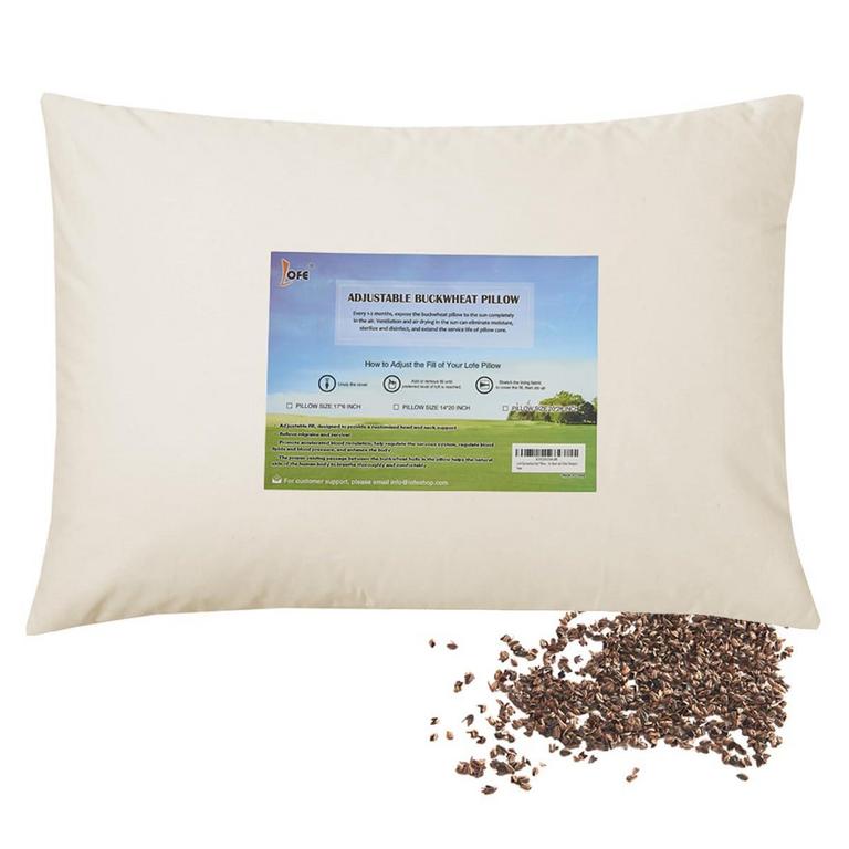LOFE ORGANIC BUCKWHEAT PILLOW 14X20IN
