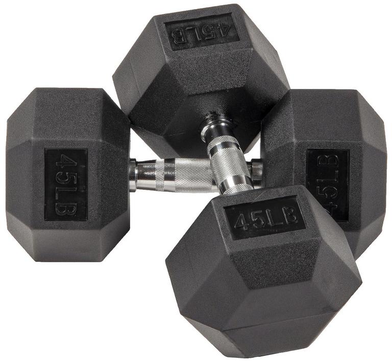 BALANCEFROM 45LB HEX DUMBBELLS