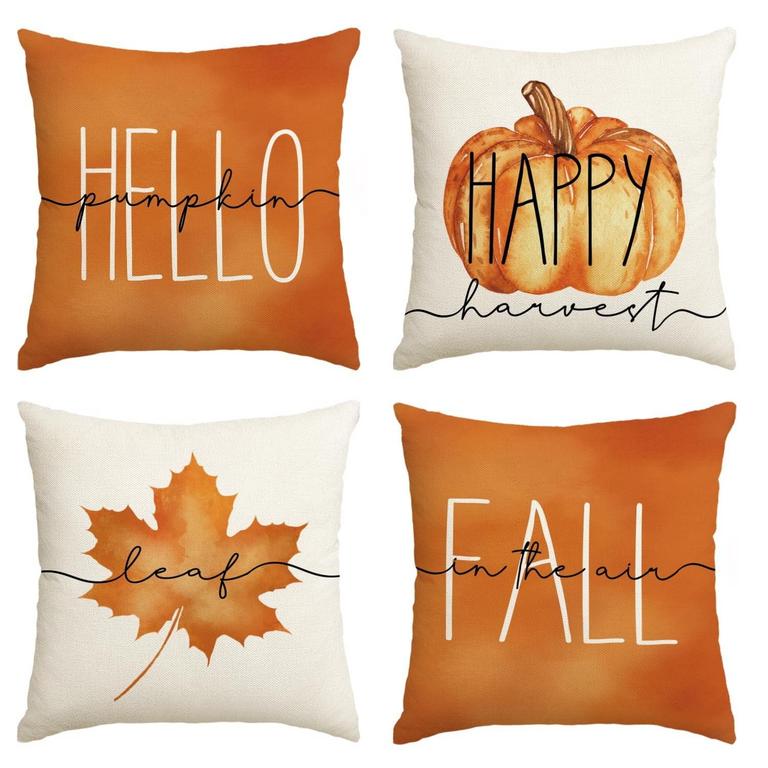 SME FALL THROW PILLOW COVERS 16IN 4PK