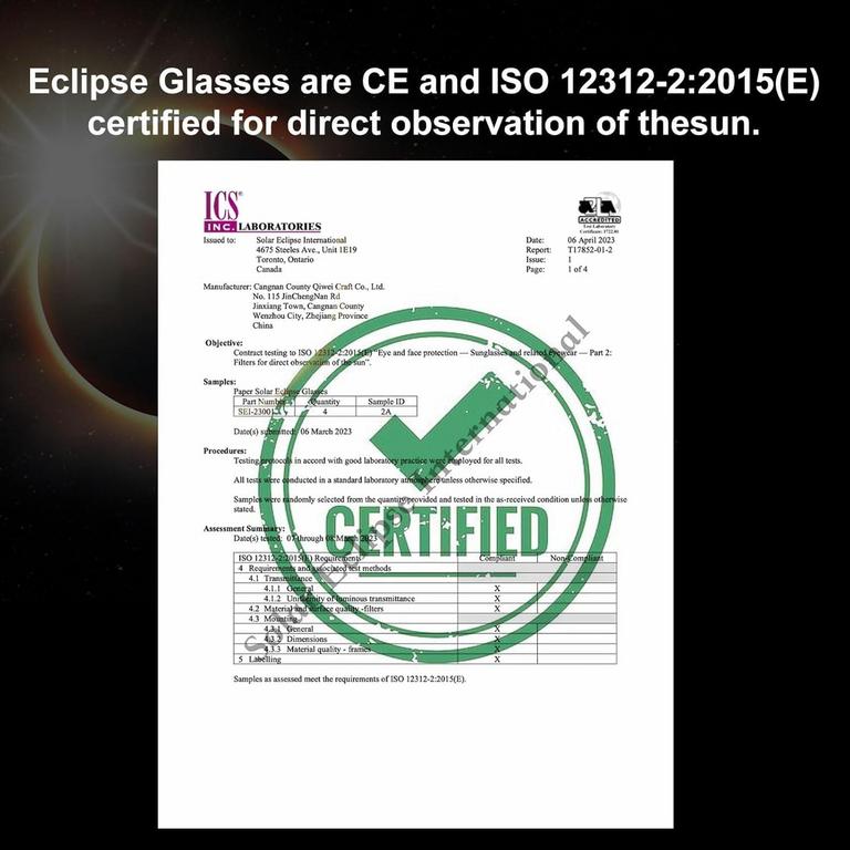 SOLAR ECLIPSE GLASSES