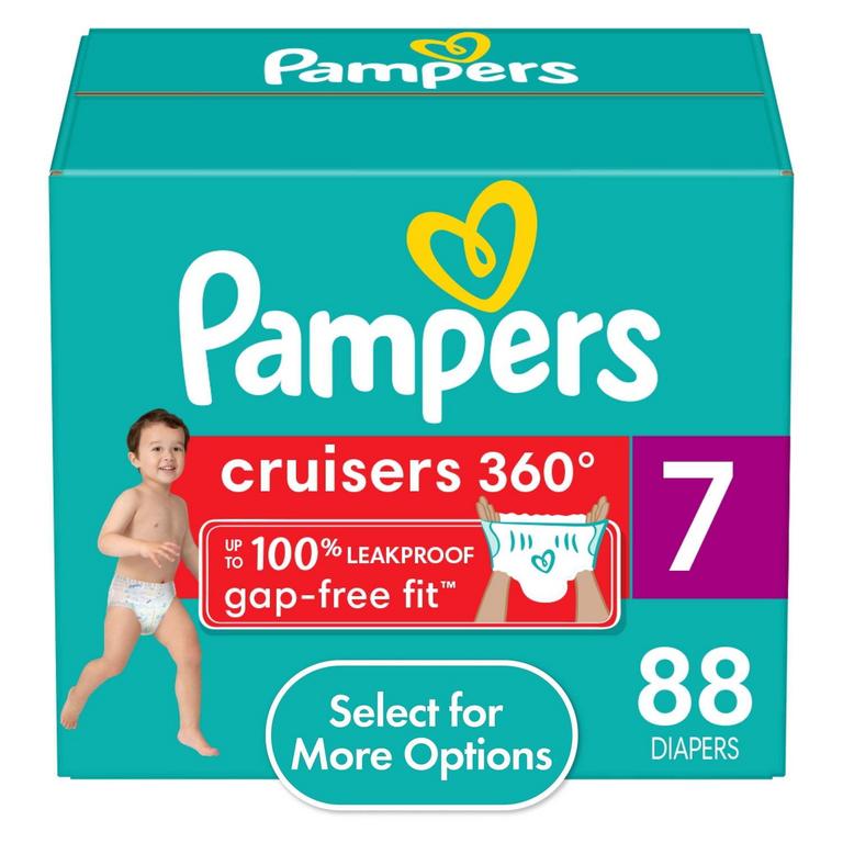 PAMPERS CRUISERS SZ 7 DIAPERS 88PK