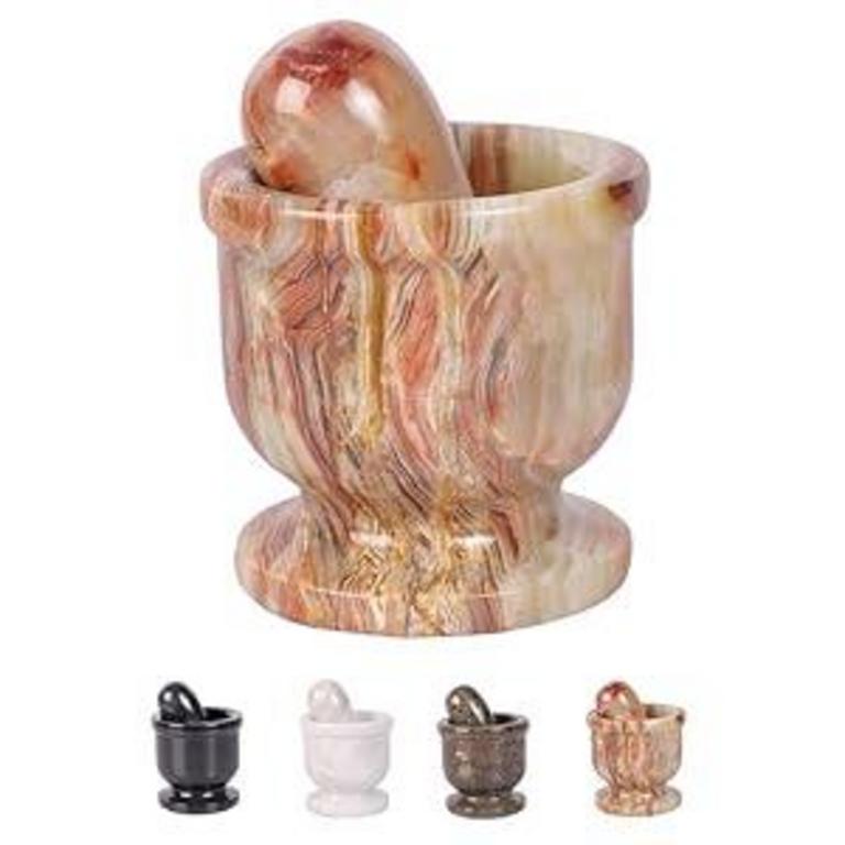 MARBLE MORTAR & PESTLE SET