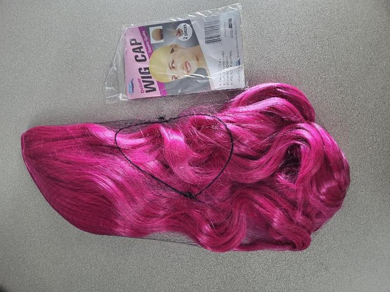 FUSCHIA LONG HAIR WIG W/CAP