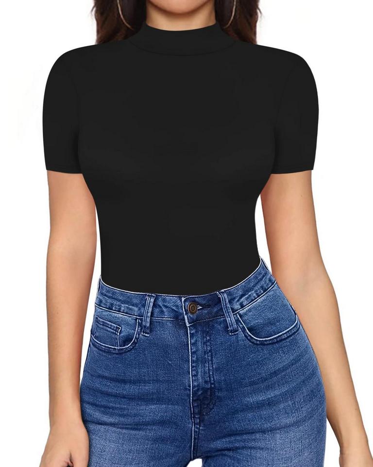 S MOCK NECK T-SHIRT