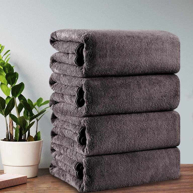 GREEN ESSEN BATH TOWELS 4PK