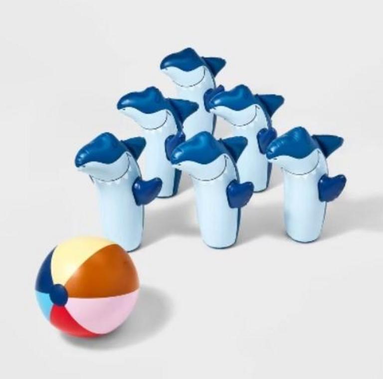 SUN SQUAD KIDS SHARK BOWLING SET