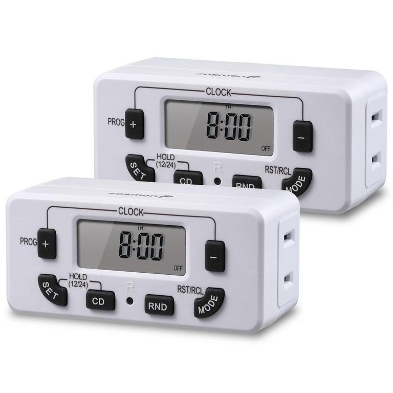 FOSMON 7-DAY TIMER OUTLET 2PK