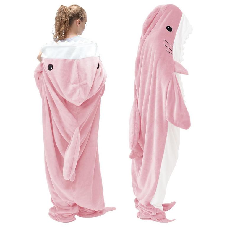 TOUCHAT PINK SHARK HOODIE UNISEX LARGE