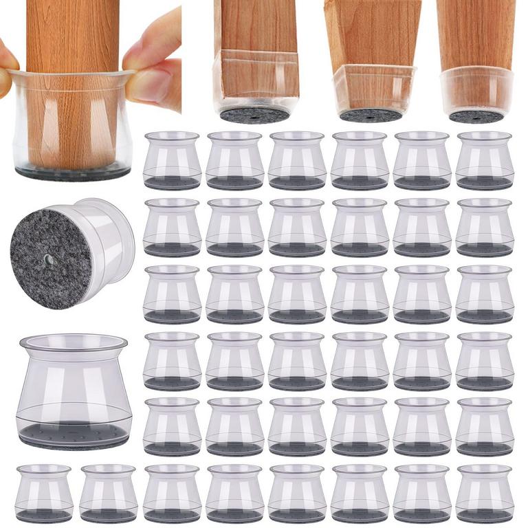 BUMACO 40PCS CHAIR FLOOR PROTECTORS