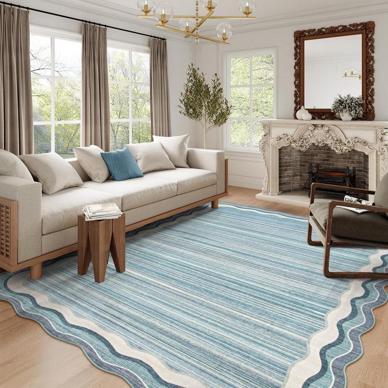LAHOME 5FT X 7FT BLUE RUG
