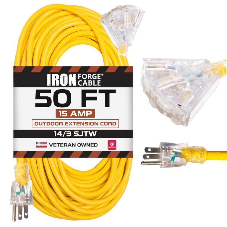 IRON FORGE CABLE EXTENSION CORD 50FT