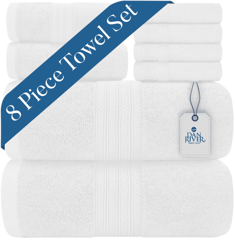 DAN RIVER BATH TOWELS 8PC SET