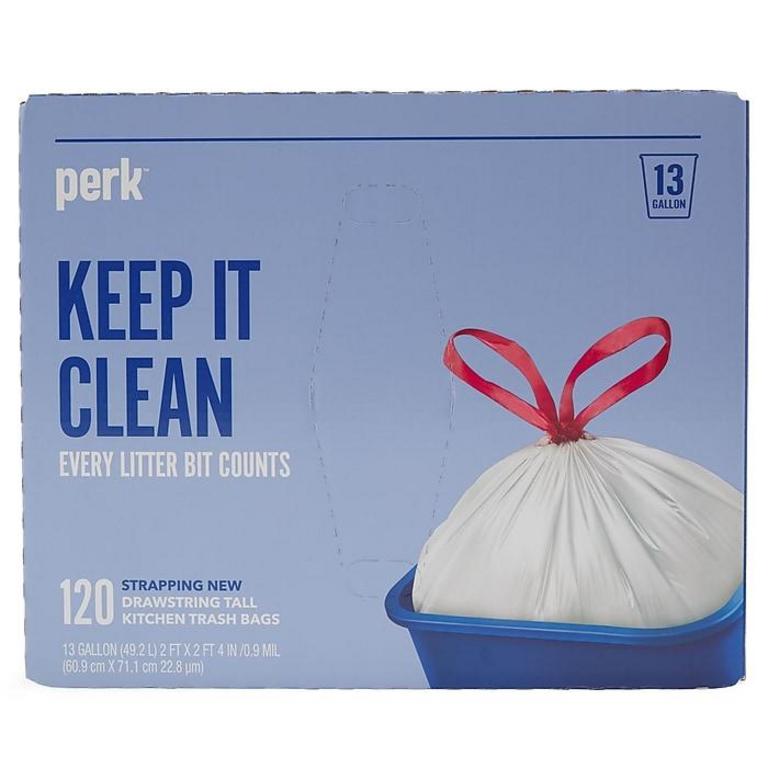 PERK 13 GAL TRASH BAGS 120PK