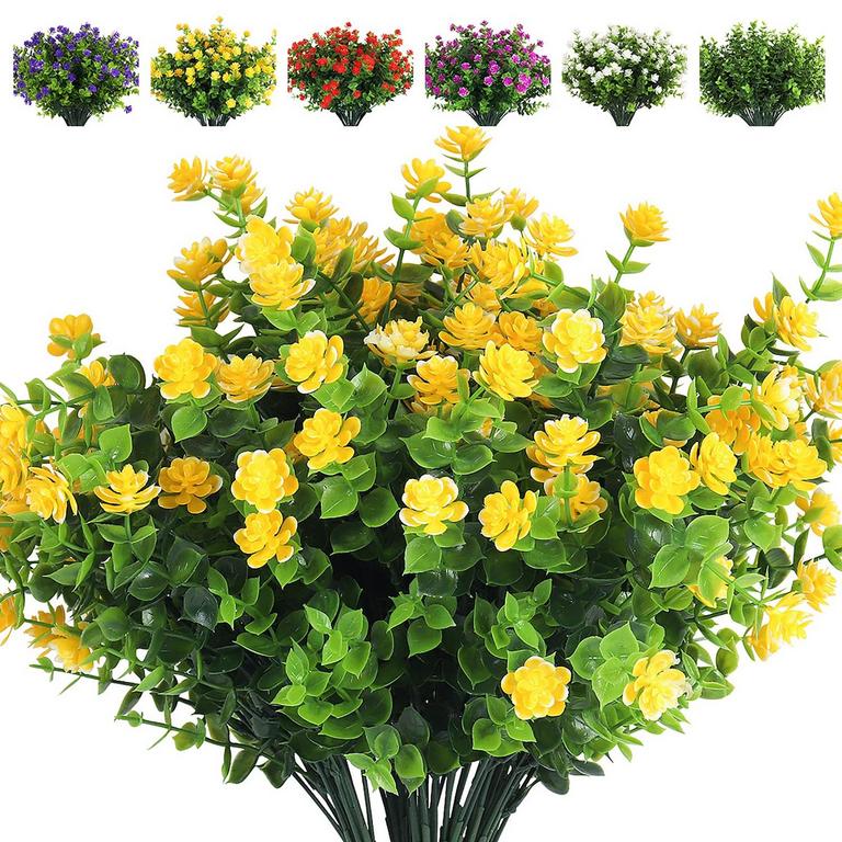 RECUTMS 8 PCS FAUX FLOWERS