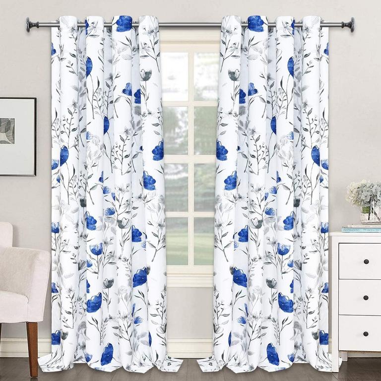 ALISHOMTLL FLORAL CURTAINS 52IN X 84IN 2PK