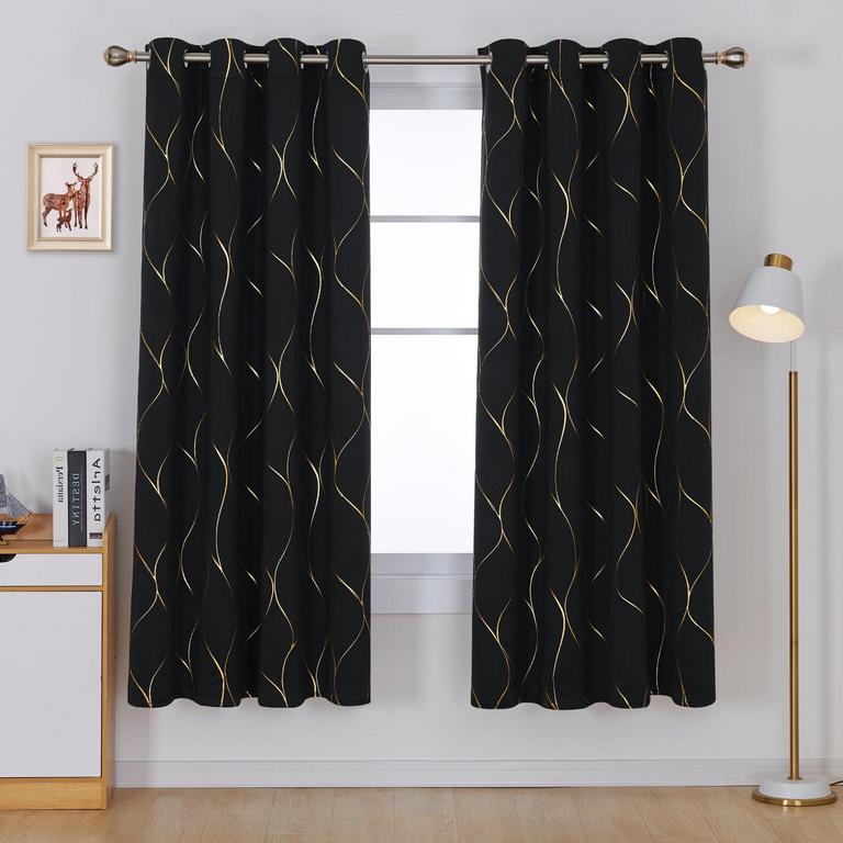 DECONOVO 52IN X 63IN CURTAINS 2PK