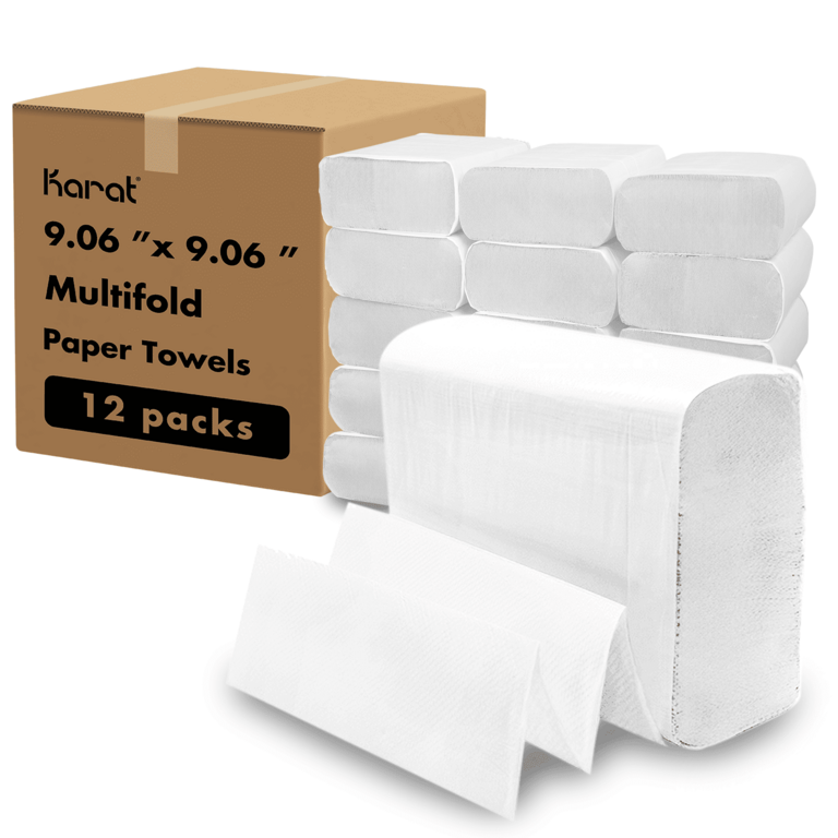 KARAT MULTIFOLD TOWEL PACKS 12PK