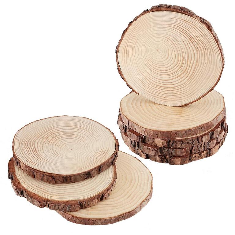KOHAND 8-9IN WOOD SLICES 8PK