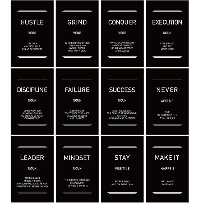 FACCITO 12PCS QUOTES WALL ART 11IN X 17IN