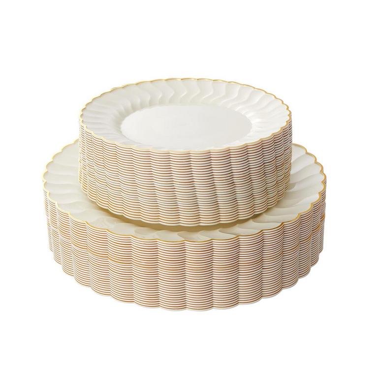 120PK IVORY PLATES